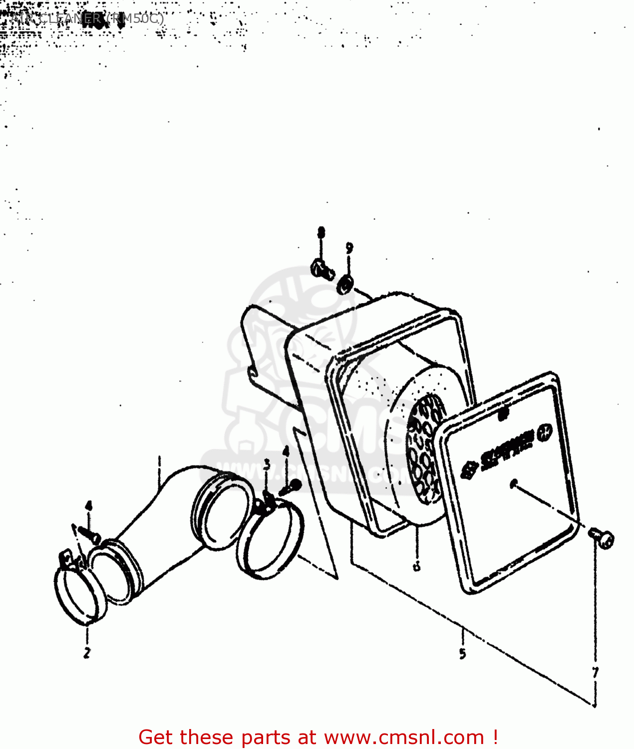 AIR CLEANER (RM50C) RM50 1979 (N) USA (E03)