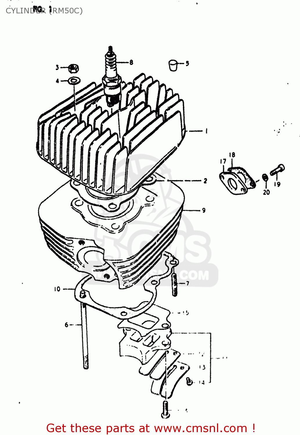 CYLINDER (RM50C) RM50 1979 (N) USA (E03)
