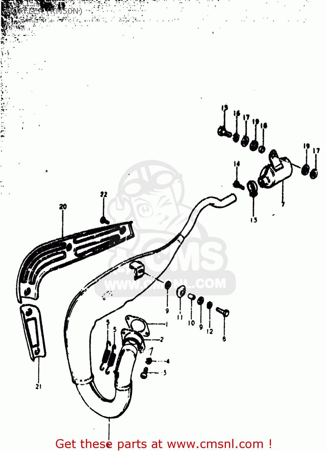 MUFFLER (RM50N) RM50 1979 (N) USA (E03)