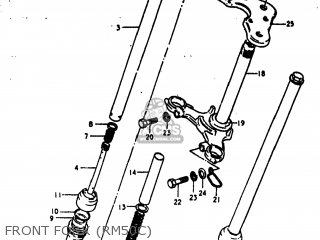 FRONT FORK (RM50C) - RM50 1979 (N) USA (E03)