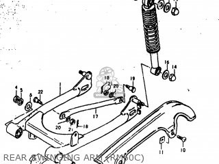 REAR SWINGING ARM (RM50C) - RM50 1979 (N) USA (E03)