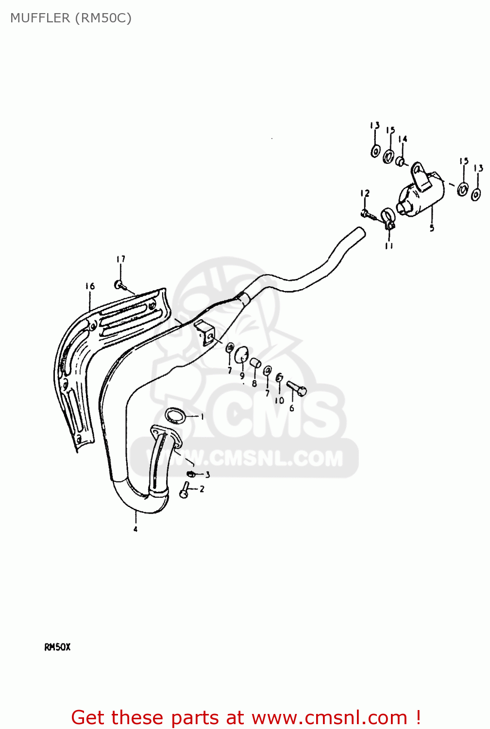 MUFFLER (RM50C) RM50 1979 (N)