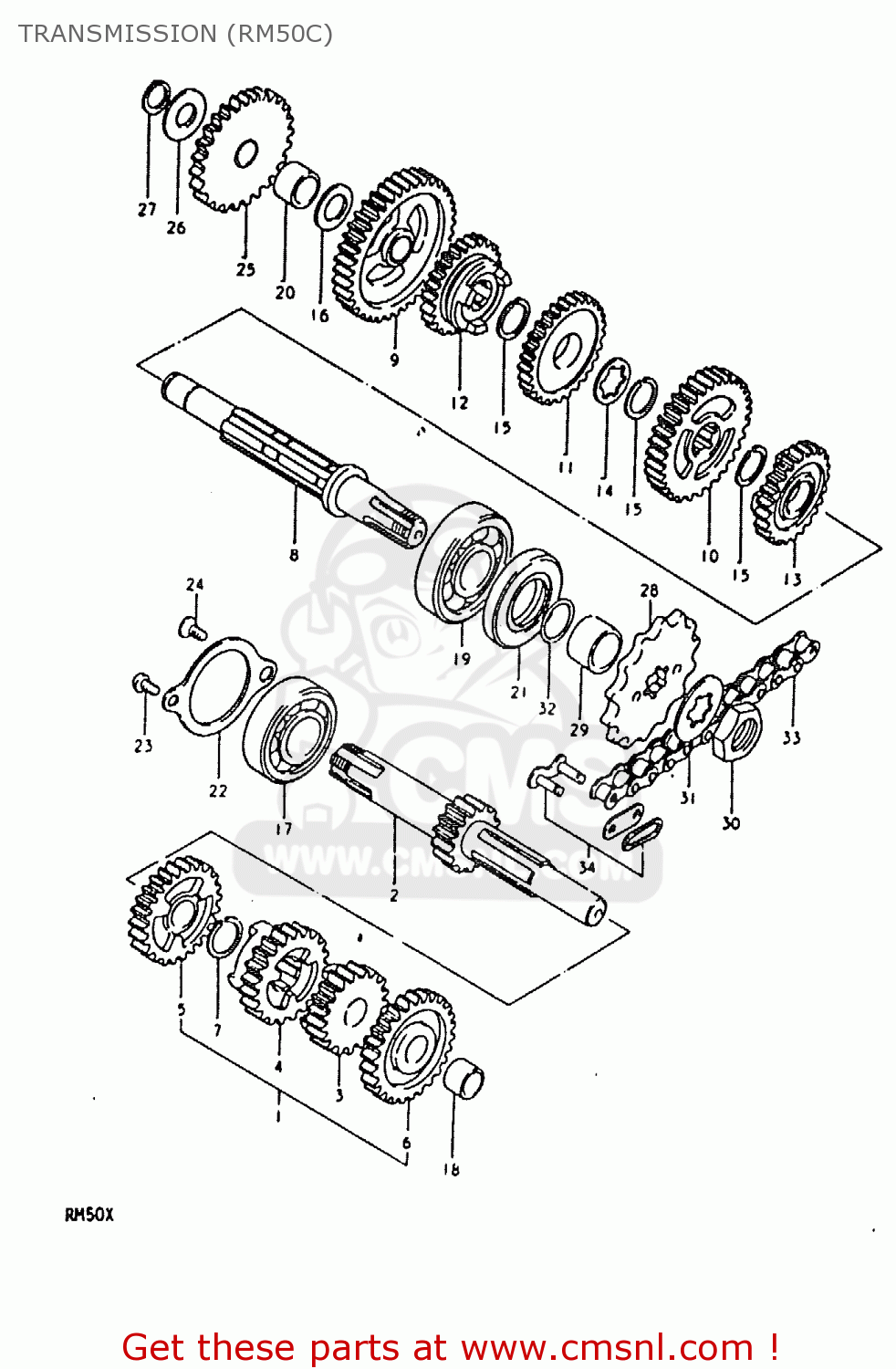 TRANSMISSION (RM50C) RM50 1979 (N)