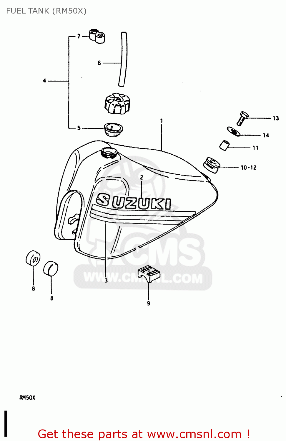 FUEL TANK (RM50X) RM50 1979 (N)