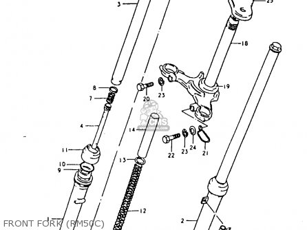 FRONT FORK (RM50C) - RM50 1979 (N)