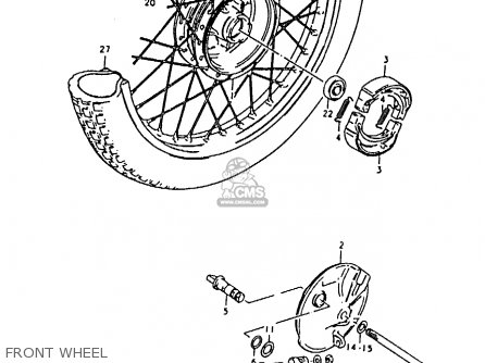 FRONT WHEEL - RM50 1979 (N)