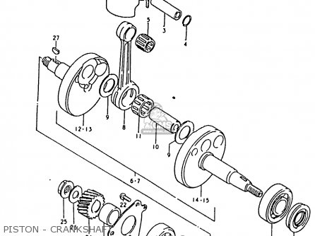 PISTON - CRANKSHAFT - RM50 1979 (N)