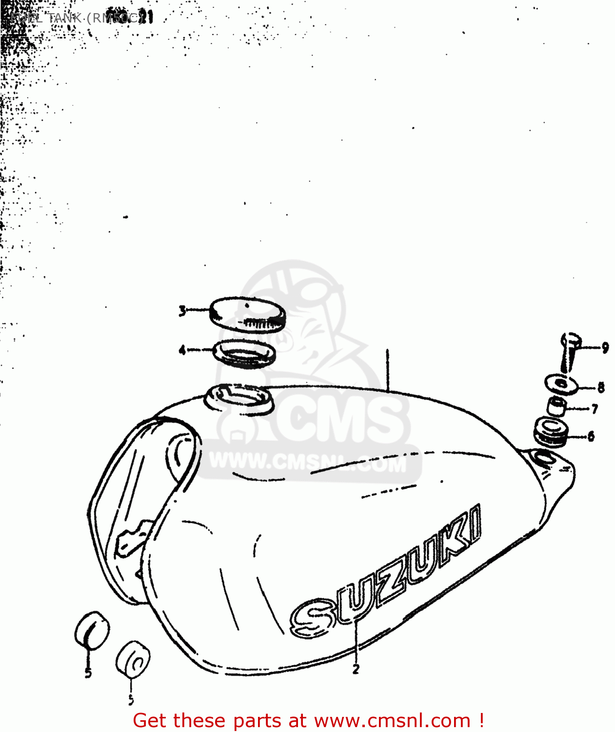 FUEL TANK (RM50C) RM50 1980 (T) USA (E03)