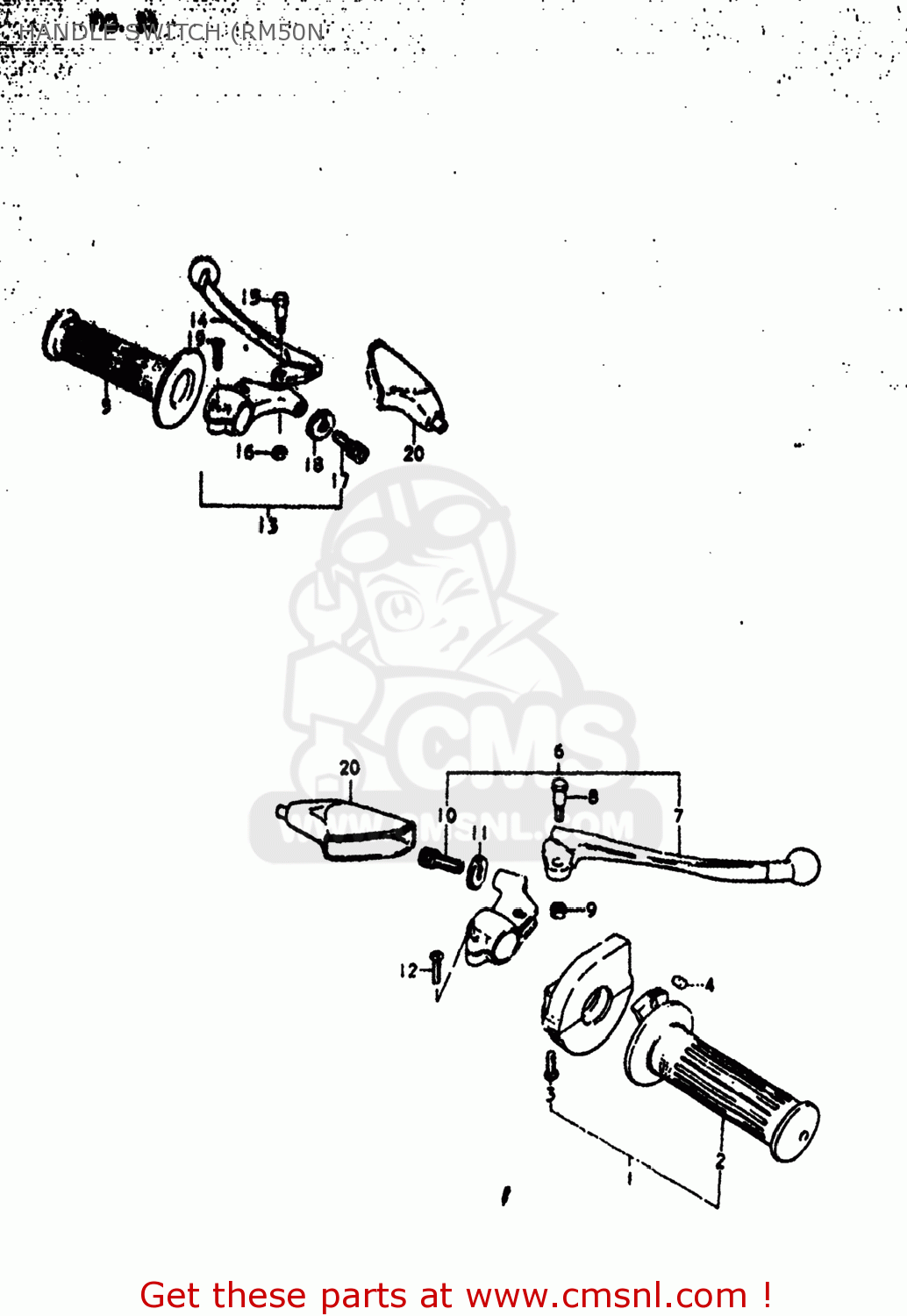 HANDLE SWITCH (RM50N RM50 1980 (T) USA (E03)