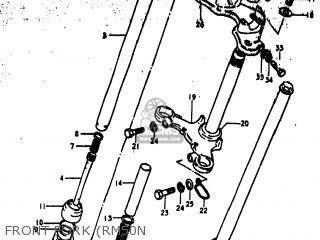 FRONT FORK (RM50N - RM50 1980 (T) USA (E03)