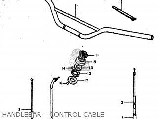 HANDLEBAR - CONTROL CABLE - RM50 1980 (T) USA (E03)
