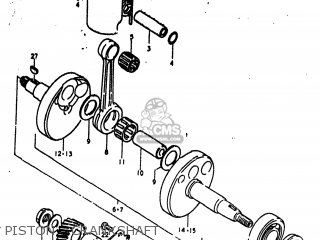 PISTON - CRANKSHAFT - RM50 1980 (T) USA (E03)