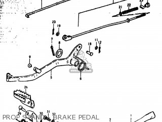 PROP STAND - BRAKE PEDAL - RM50 1980 (T) USA (E03)