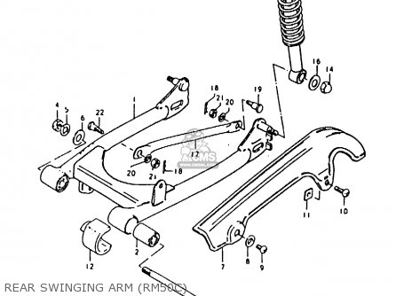 REAR SWINGING ARM (RM50C) - RM50 1980 (T)