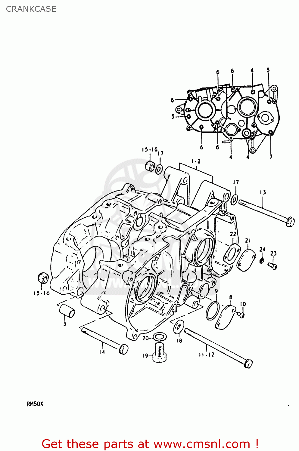 CRANKCASE RM50 1981 (X)
