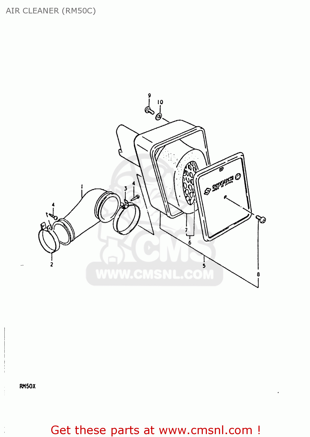 AIR CLEANER (RM50C) RM50 1981 (X)
