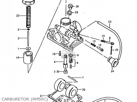 CARBURETOR (RM50C) - RM50 1981 (X)