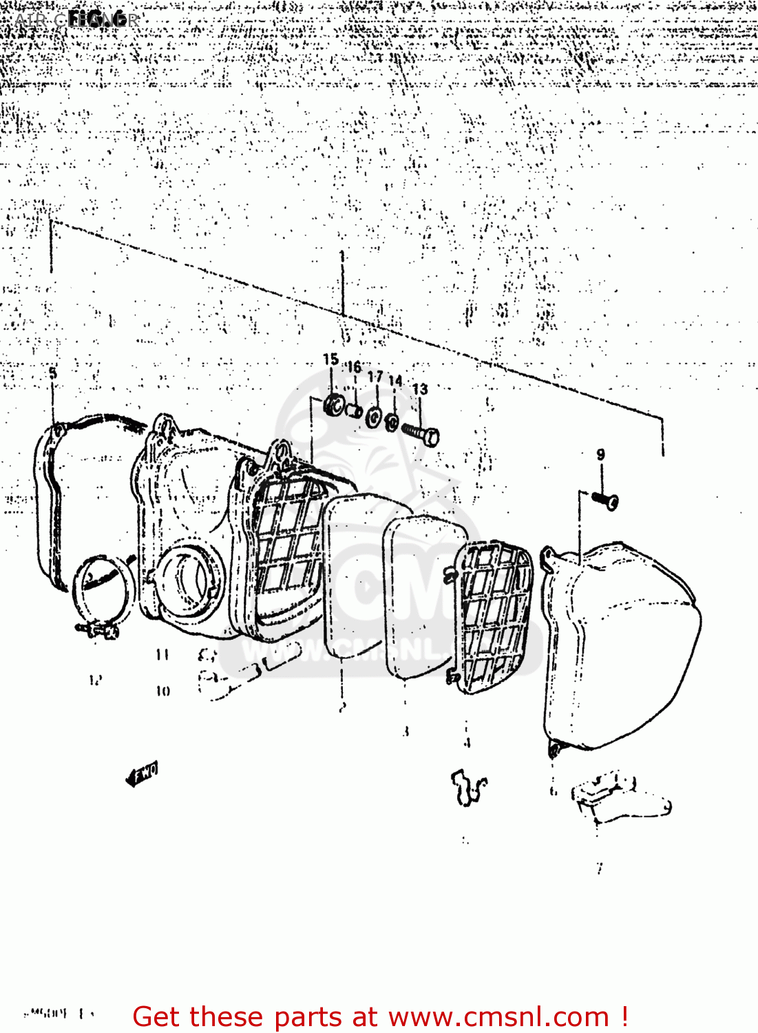 AIR CLEANER RM500 1983 (D) USA (E03)