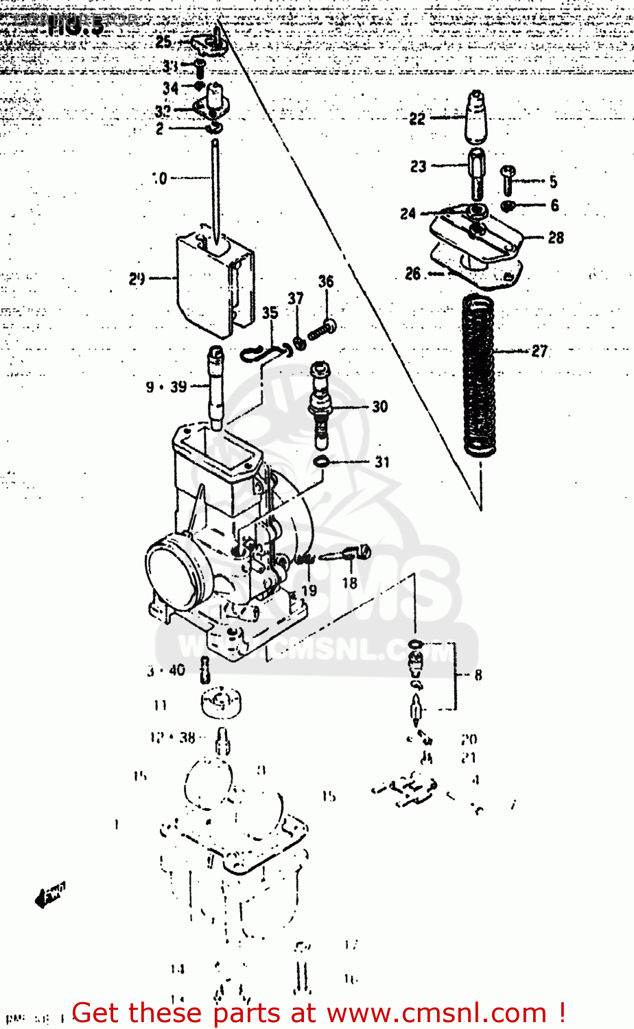 CARBURETOR RM500 1983 (D) USA (E03)