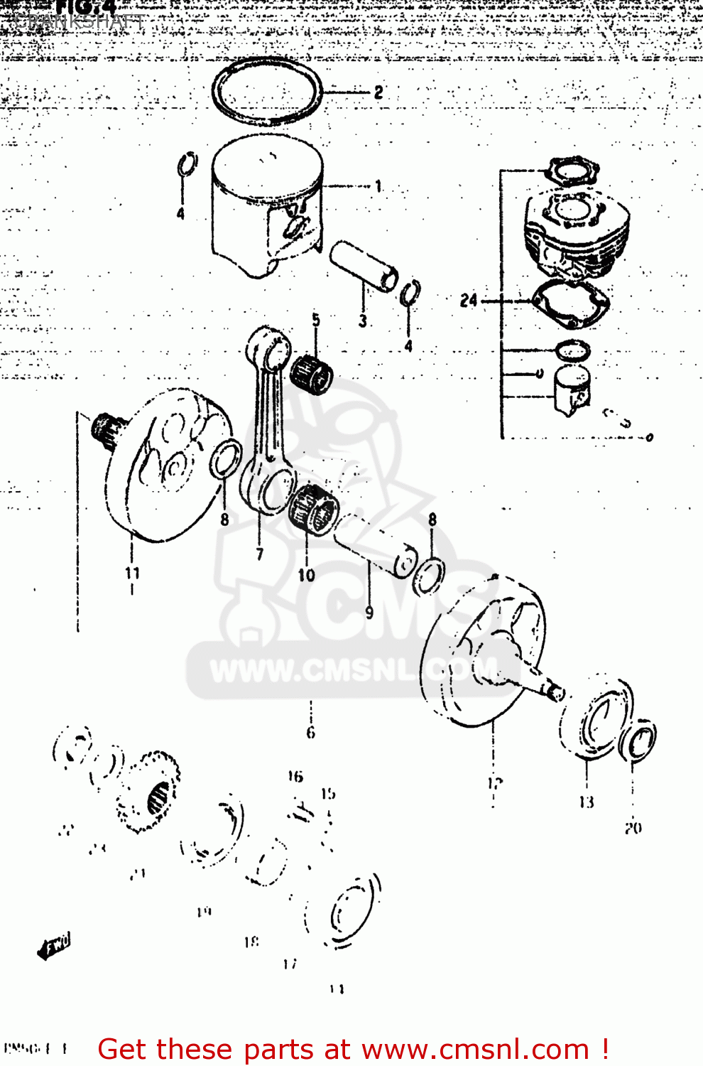 CRANKSHAFT RM500 1983 (D) USA (E03)