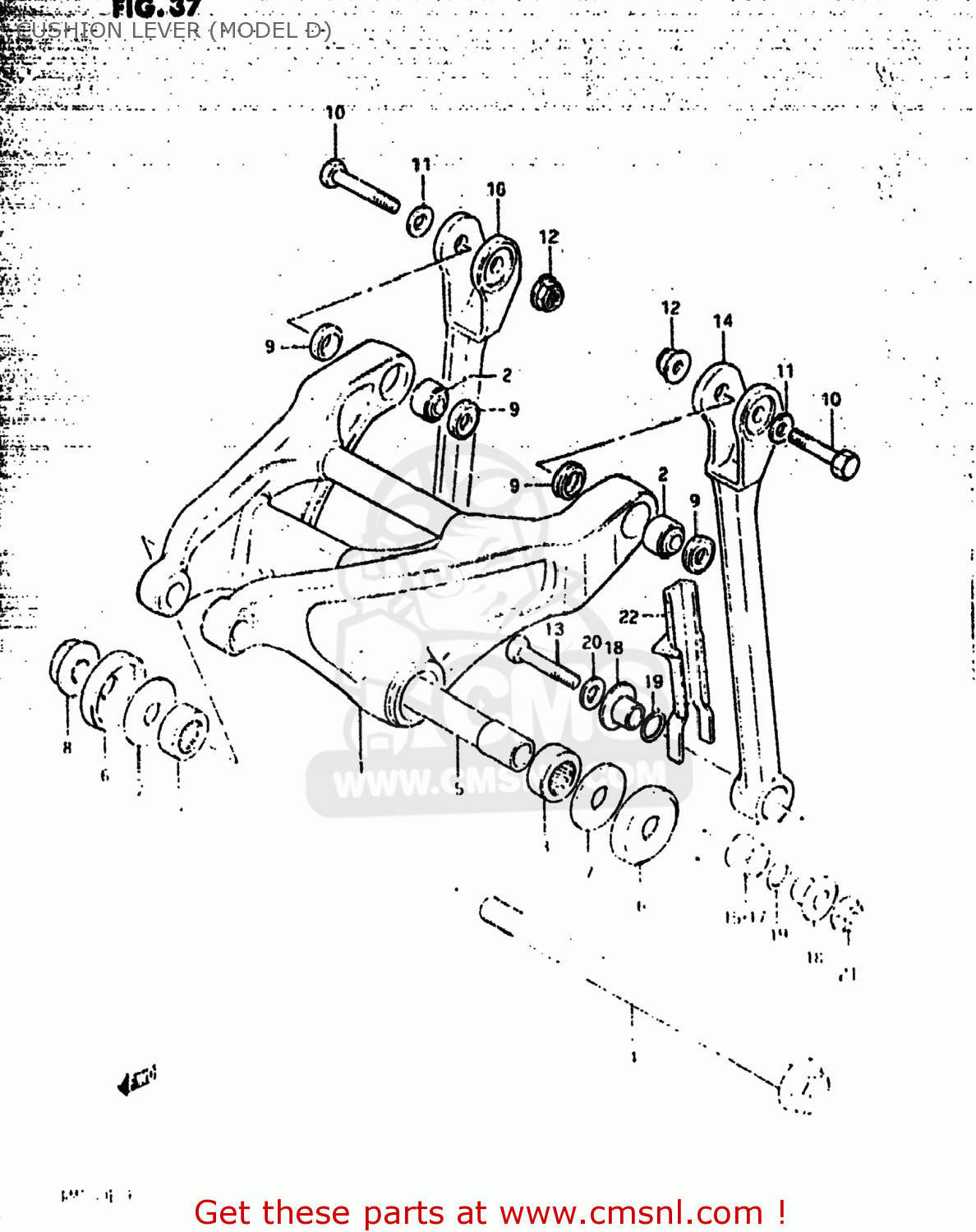 CUSHION LEVER (MODEL D) RM500 1983 (D) USA (E03)