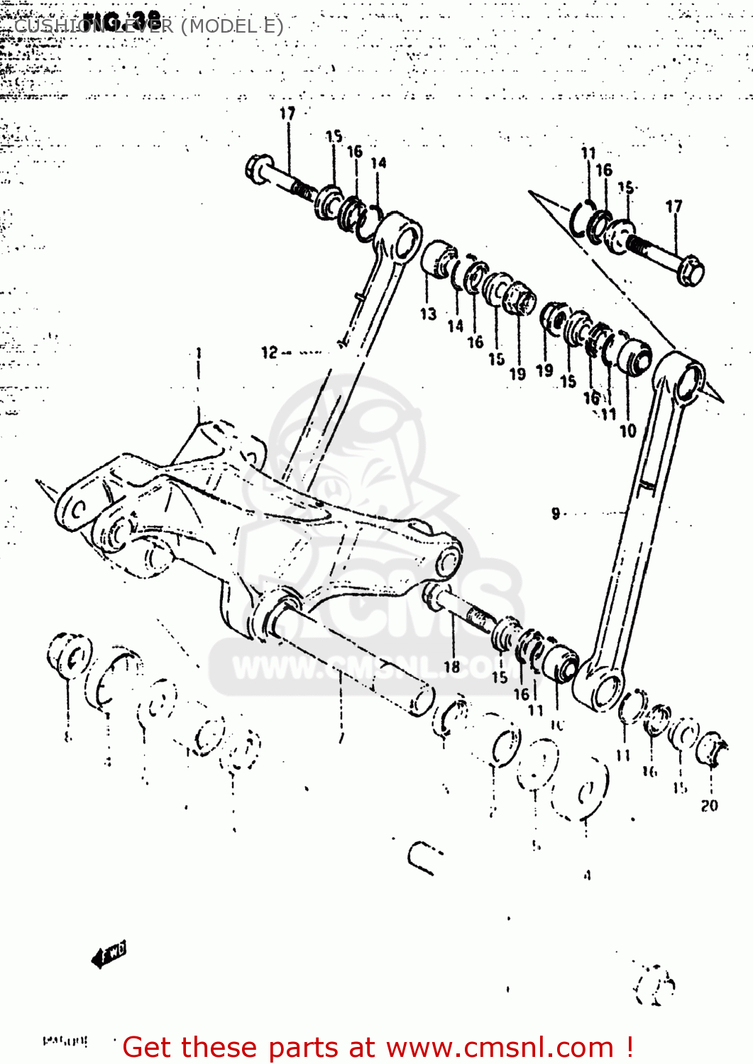 CUSHION LEVER (MODEL E) RM500 1983 (D) USA (E03)