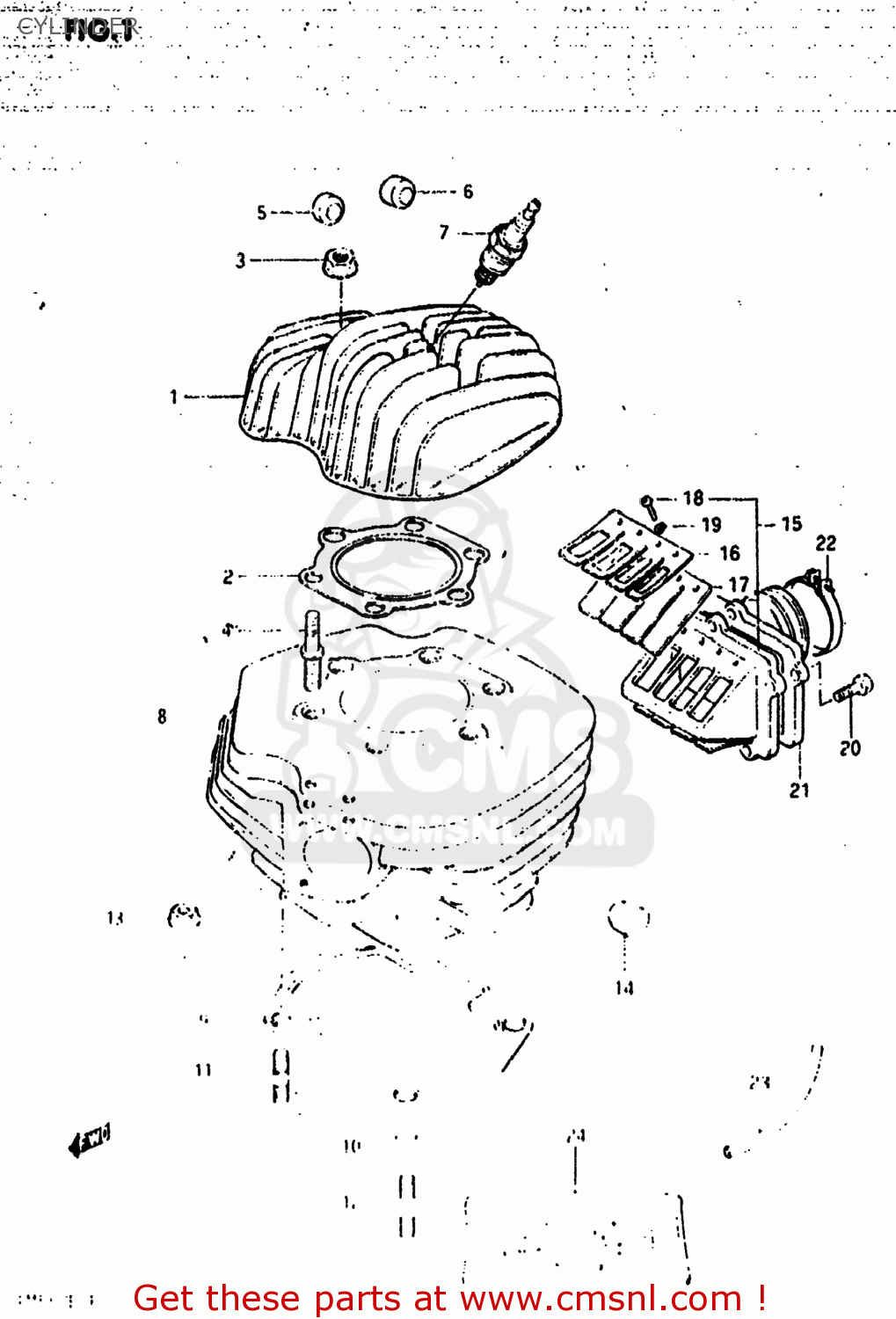 CYLINDER RM500 1983 (D) USA (E03)