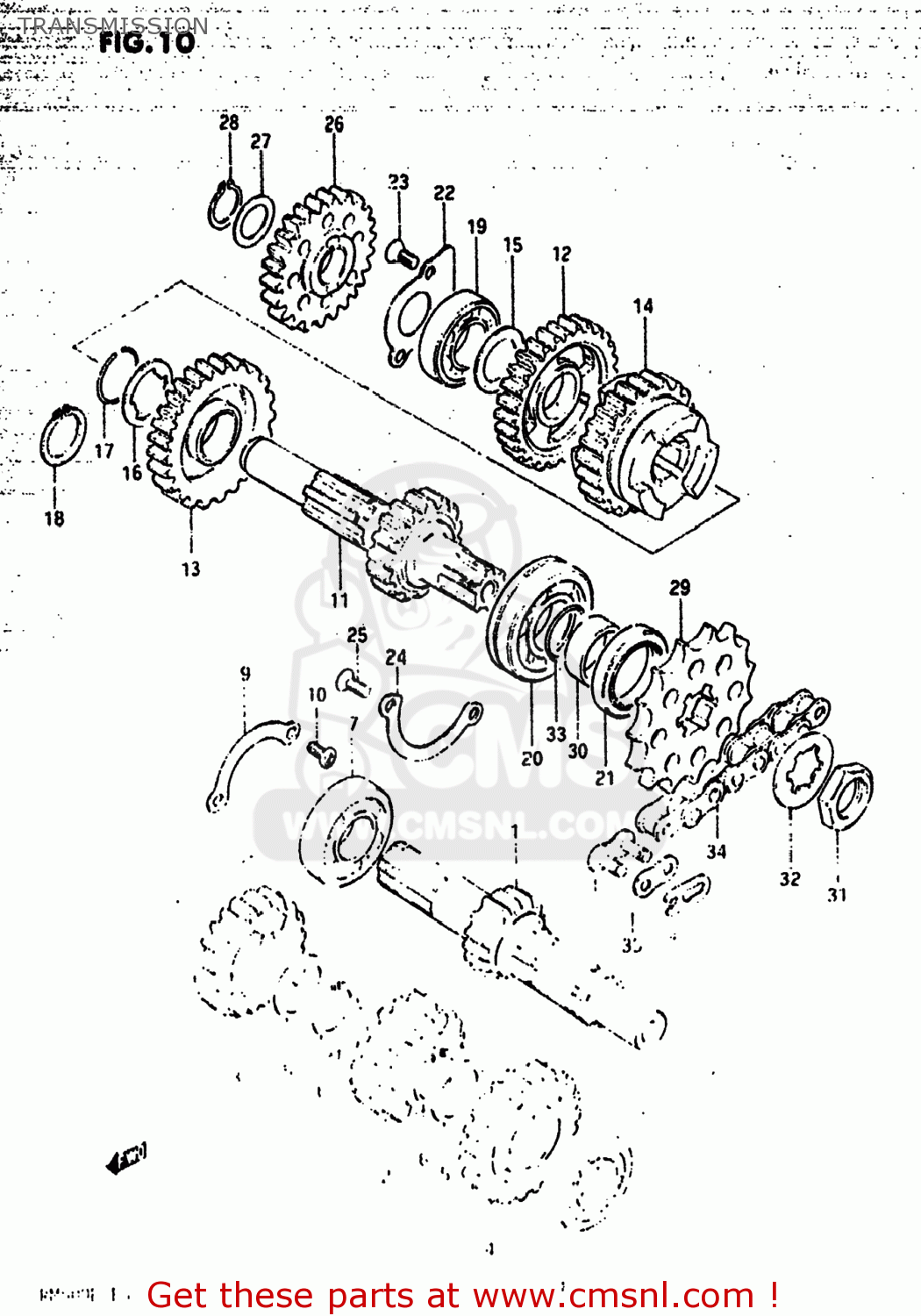 TRANSMISSION RM500 1983 (D) USA (E03)