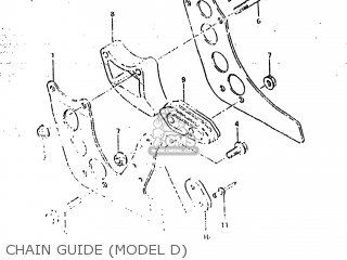 CHAIN GUIDE (MODEL D) - RM500 1983 (D) USA (E03)