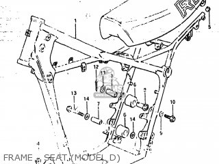 FRAME - SEAT (MODEL D) - RM500 1983 (D) USA (E03)