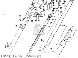 FRONT FORK (MODEL D) - RM500 1983 (D) USA (E03)