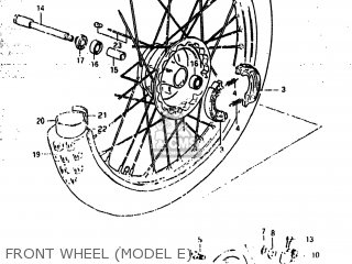 FRONT WHEEL (MODEL E) - RM500 1983 (D) USA (E03)