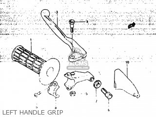 LEFT HANDLE GRIP - RM500 1983 (D) USA (E03)