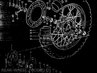 REAR WHEEL (MODEL D) - RM500 1983 (D) USA (E03)