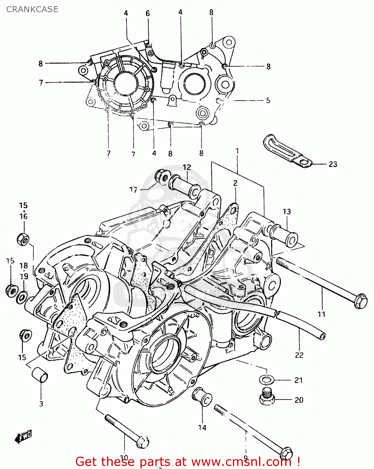 CRANKCASE RM500 1983 (D)