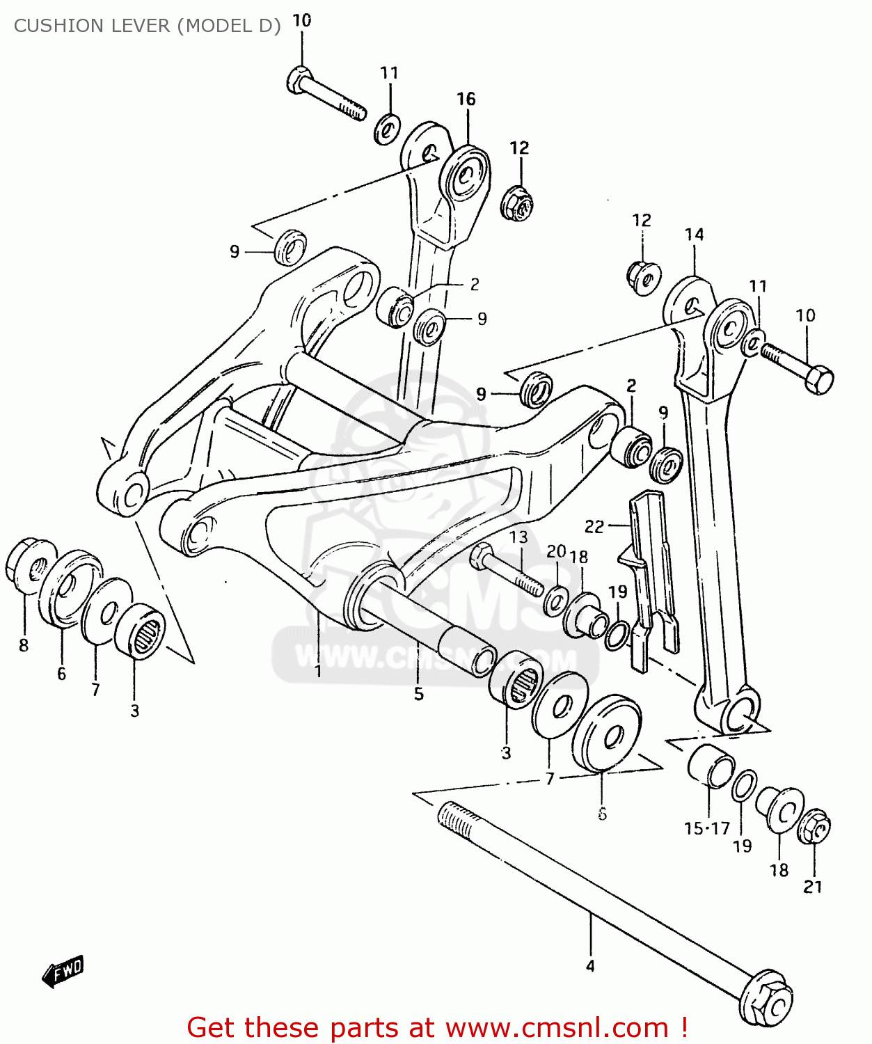 CUSHION LEVER (MODEL D) RM500 1983 (D)