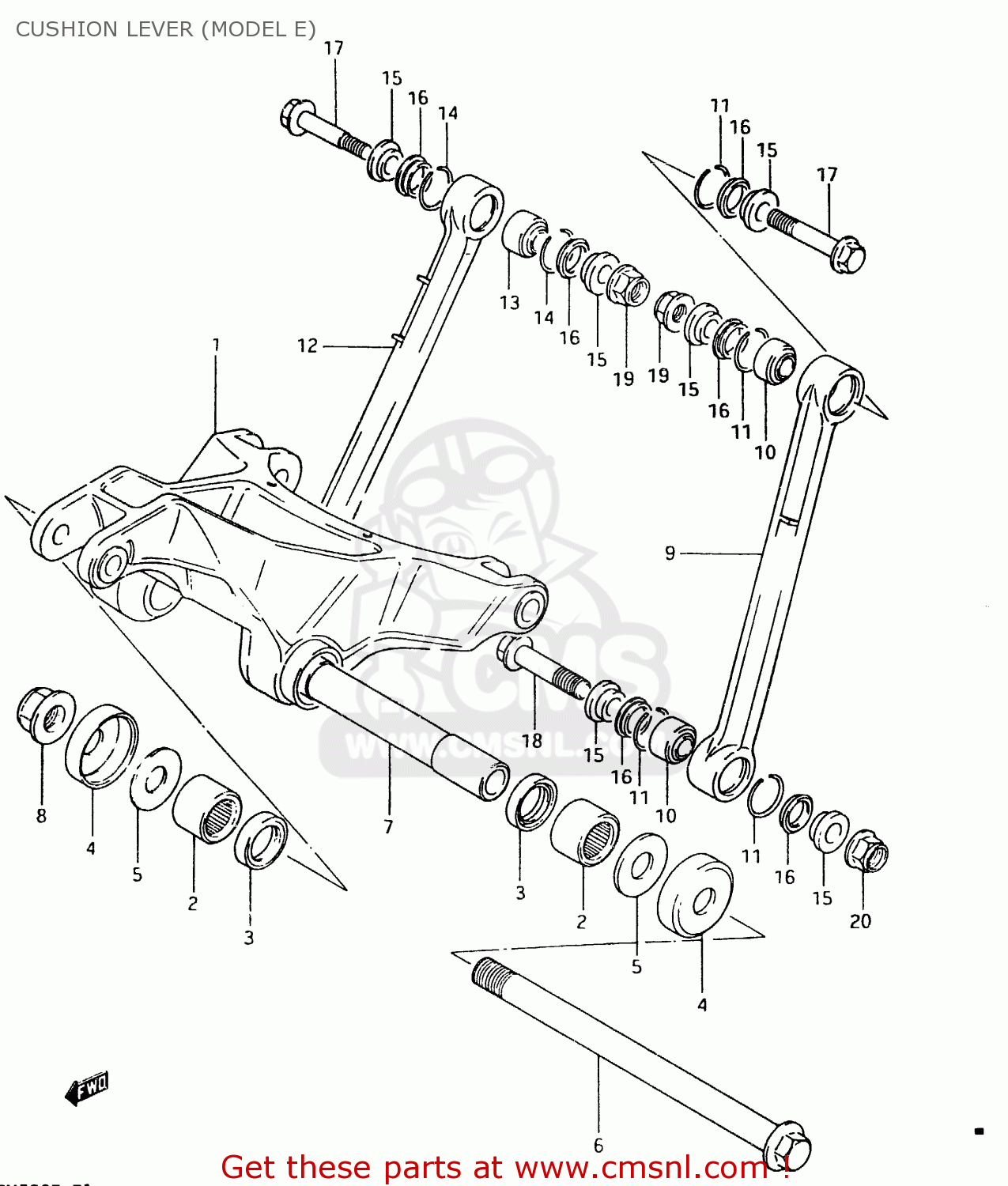 CUSHION LEVER (MODEL E) RM500 1983 (D)