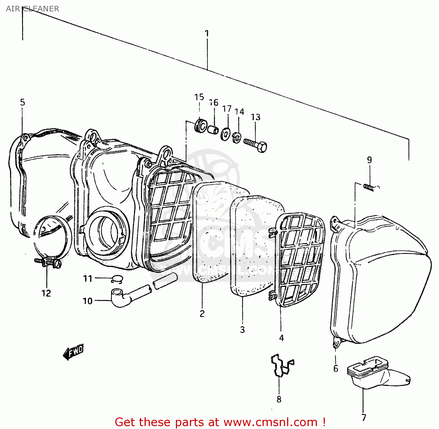 AIR CLEANER RM500 1983 (D)