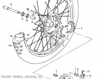 FRONT WHEEL (MODEL D) - RM500 1983 (D)