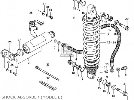 SHOCK ABSORBER (MODEL E) - RM500 1983 (D)