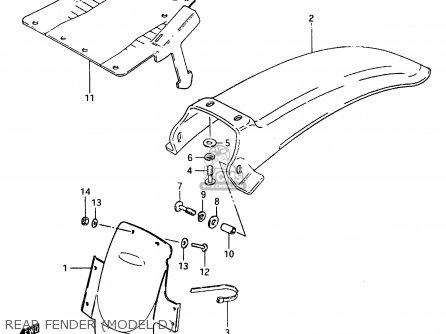 REAR FENDER (MODEL D) - RM500 1983 (D)
