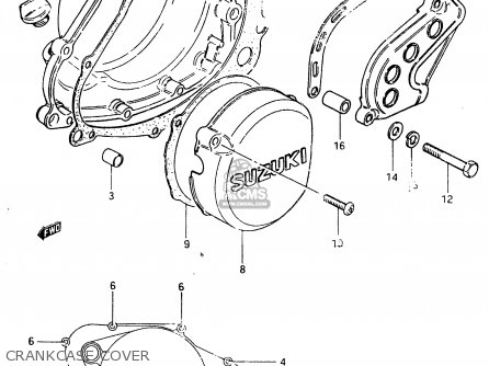 CRANKCASE COVER - RM500 1983 (D)