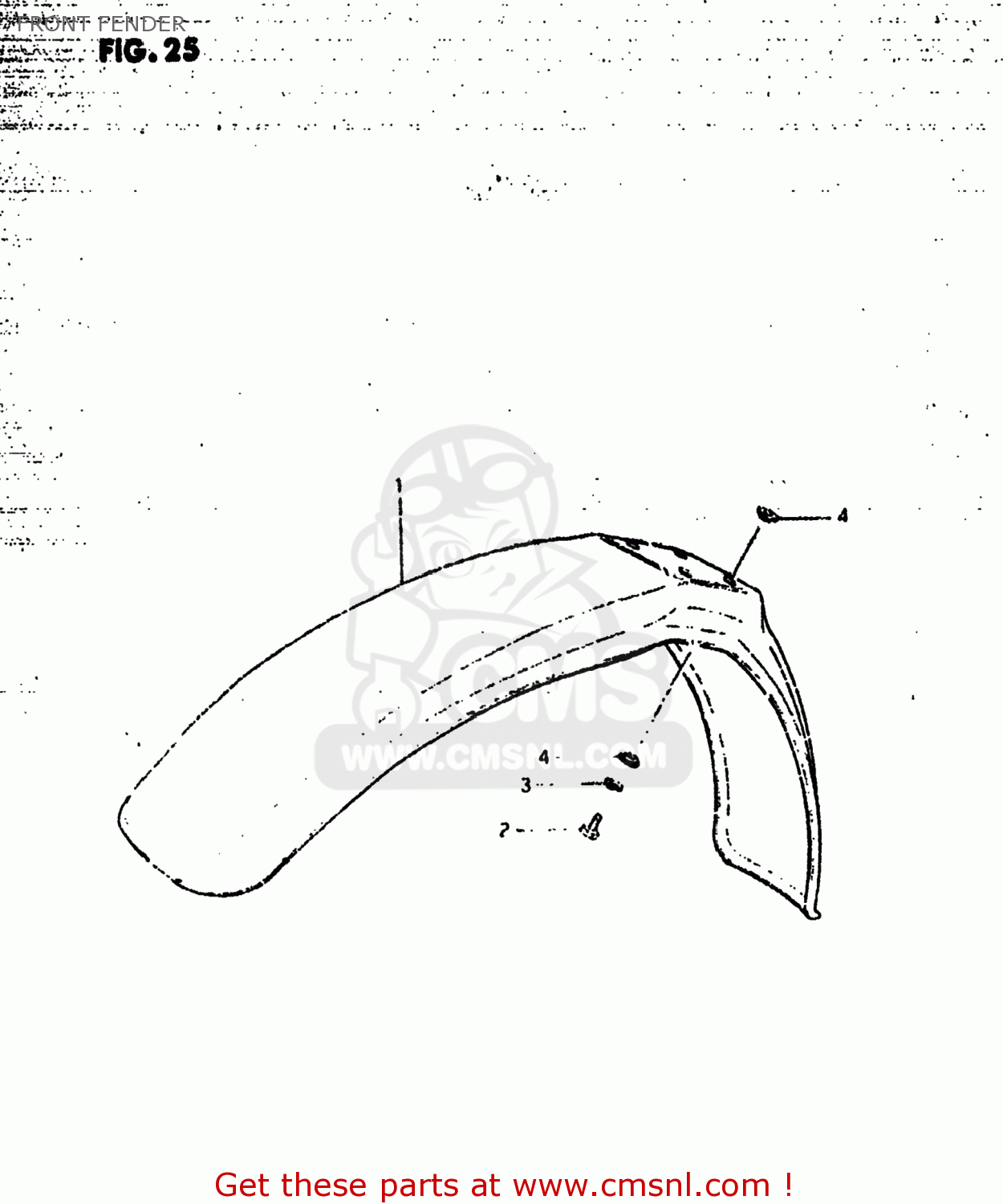 FRONT FENDER RM500 1984 (E) USA (E03)