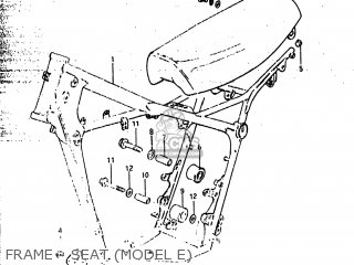 FRAME - SEAT (MODEL E) - RM500 1984 (E) USA (E03)