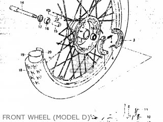 FRONT WHEEL (MODEL D) - RM500 1984 (E) USA (E03)
