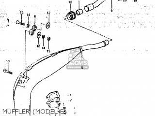 MUFFLER (MODEL E) - RM500 1984 (E) USA (E03)