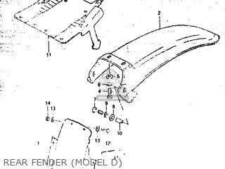 REAR FENDER (MODEL D) - RM500 1984 (E) USA (E03)
