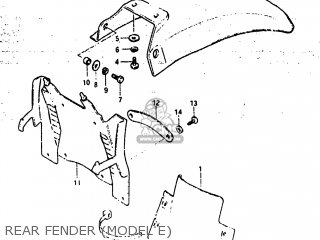 REAR FENDER (MODEL E) - RM500 1984 (E) USA (E03)
