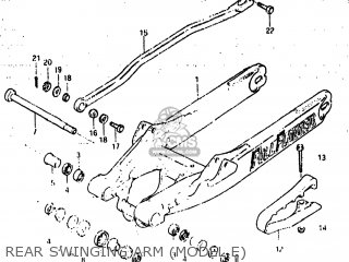 REAR SWINGING ARM (MODEL E) - RM500 1984 (E) USA (E03)