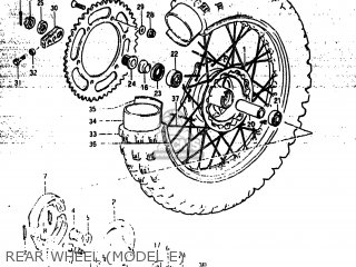 REAR WHEEL (MODEL E) - RM500 1984 (E) USA (E03)